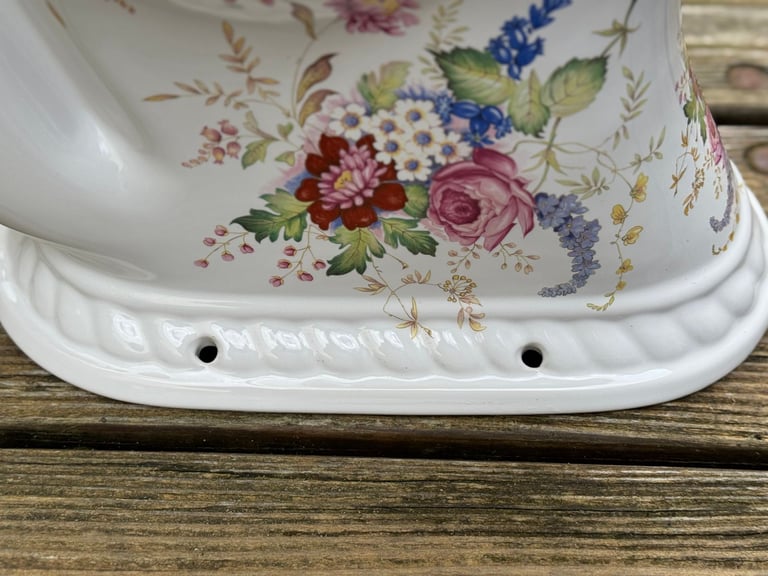 image for HERITAGE TOILET PAN SET VICTORIAN STYLE FLORAL 