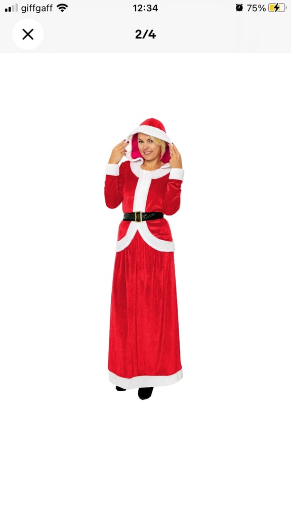 image for Brand New Miss Santa Claus Christmas Dress Outfit & Accessories 