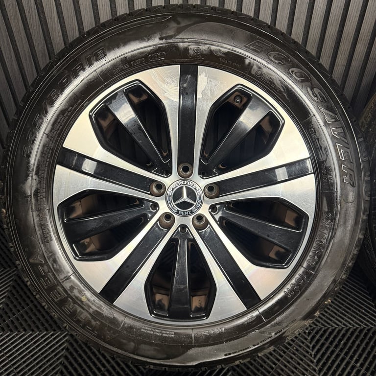 18'' GENUINE MERCEDES GLC BLACK DC ALLOY WHEELS TYRES ALLOYS