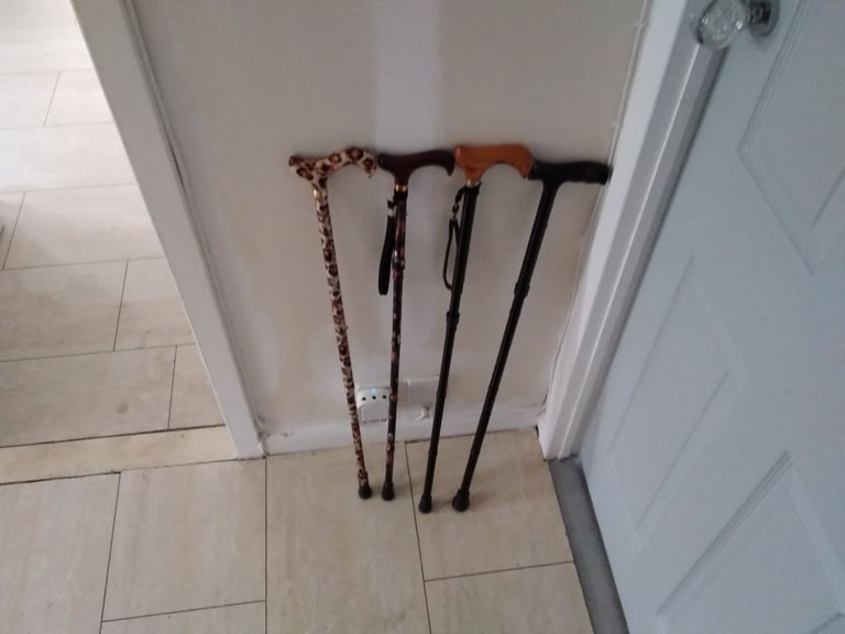 Walking sticks   X 4     ( adjustable )   £5 each  or  all 4  for  £15