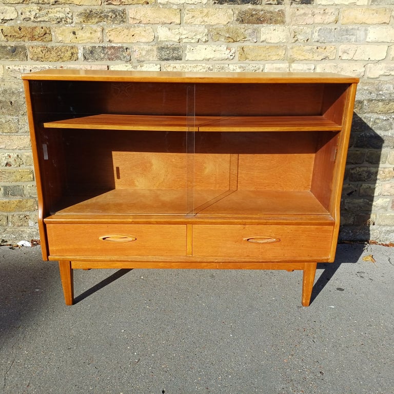vintage mid century 1960s Vintage Jentique Teak sideboard bookcase .