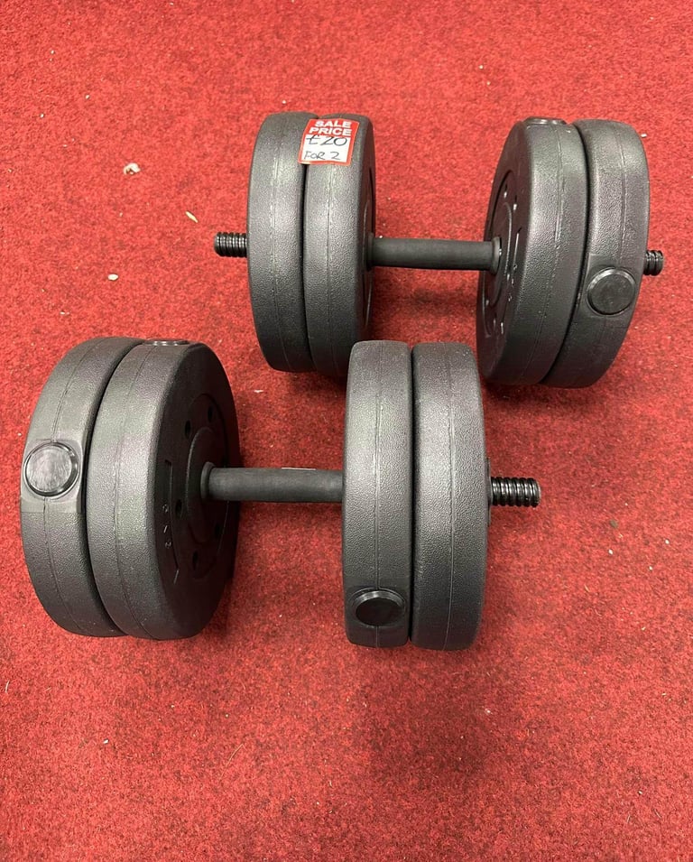image for 2x20kg vinyl dumbbell set 