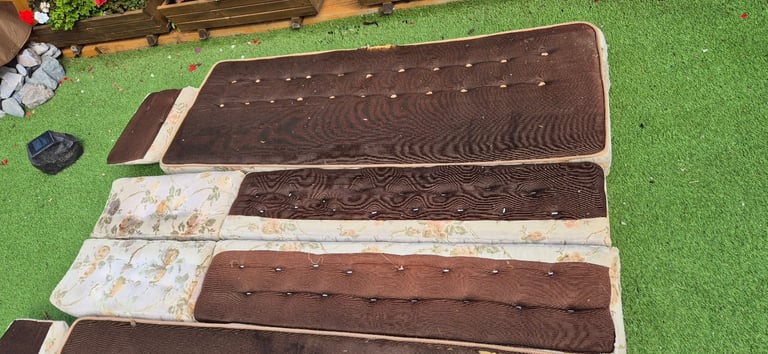 Cushions for camper caravan motorhome boat, set of 8.