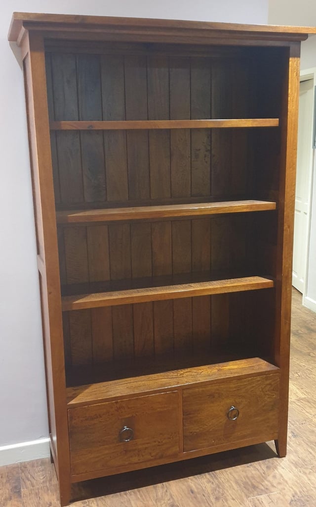image for Beautiful Solid Wood Bookcase and Matching Console Table