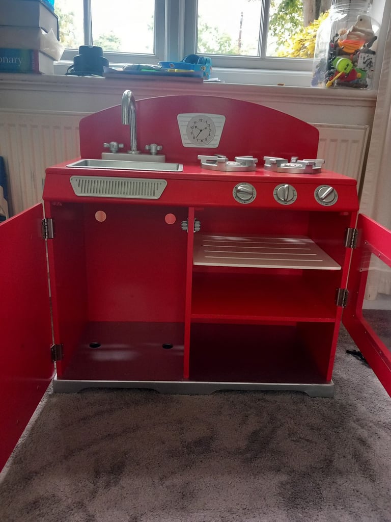 Childrens wooden toy kitchen