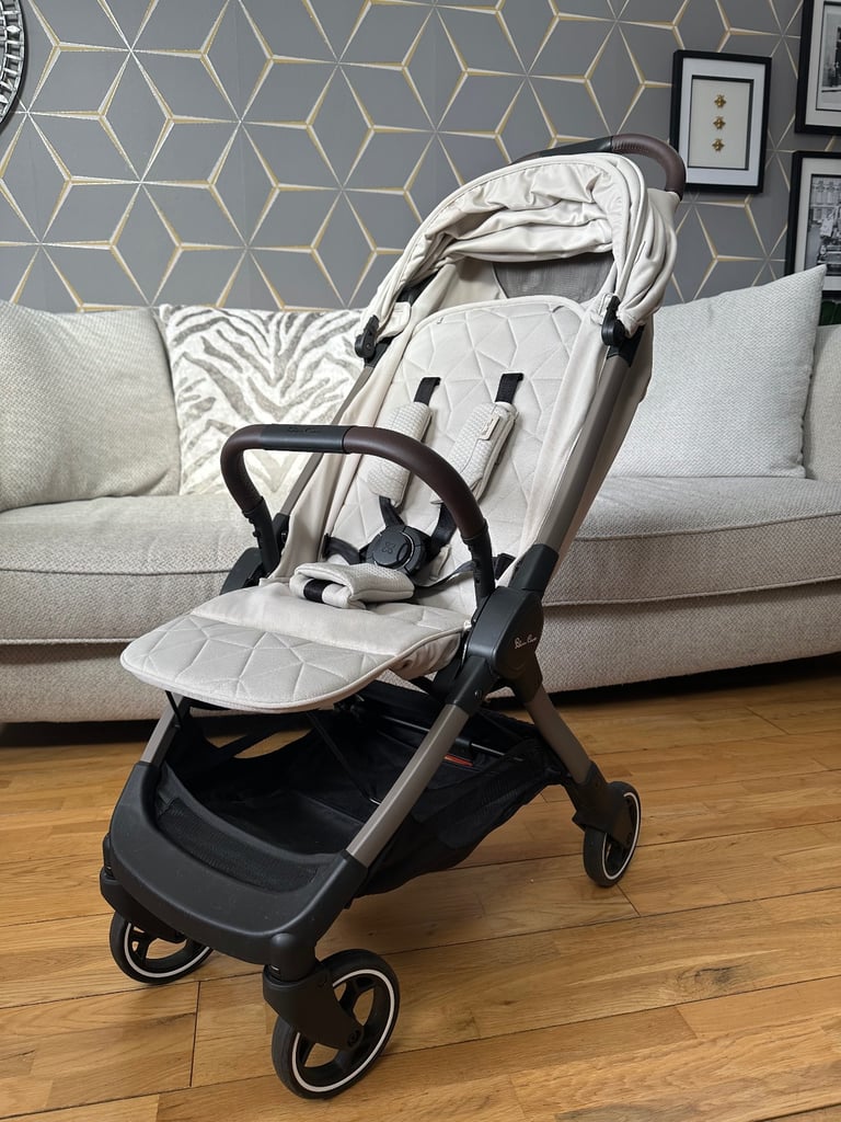 image for Silver Cross Clic Stroller with rain cover - Almond