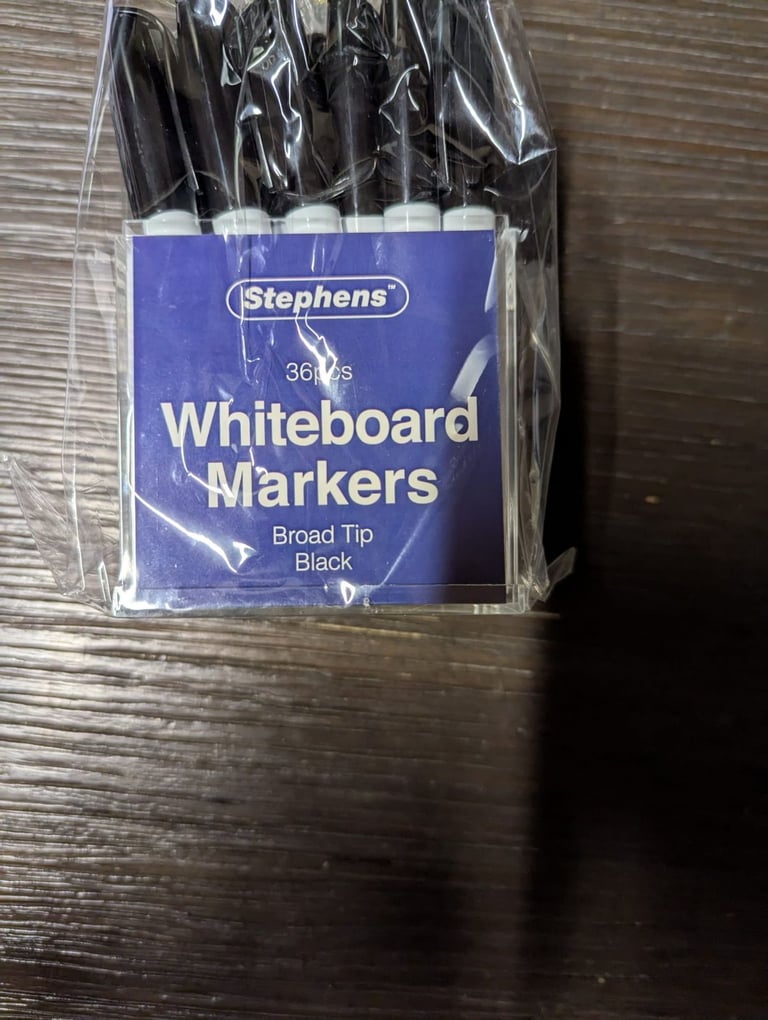 whiteboard markers Pack of 36 black 