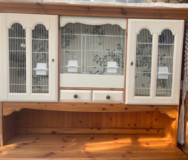 Bespoke Large birdcage unit indoor aviary unique dresser with storage 