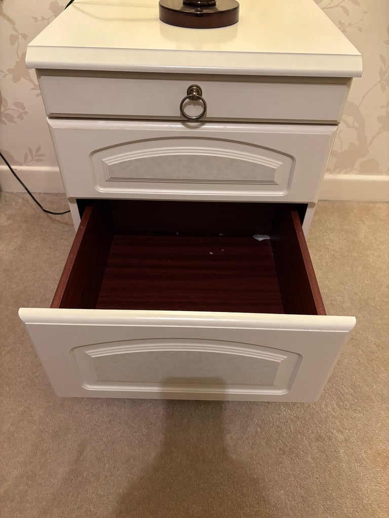 Bedside table and lamp 