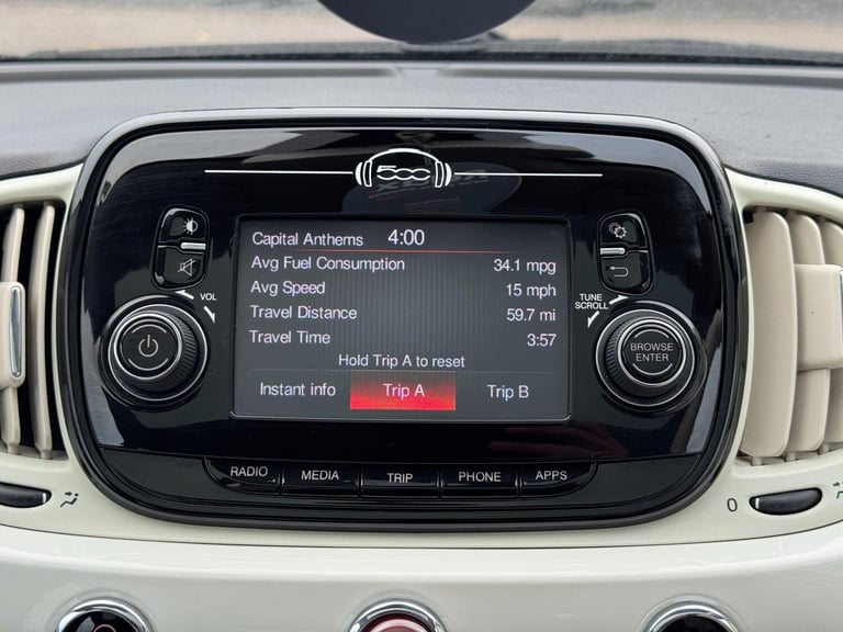 2018 Fiat 500 1.2 Lounge 3dr Dualogic HATCHBACK PETROL Automatic