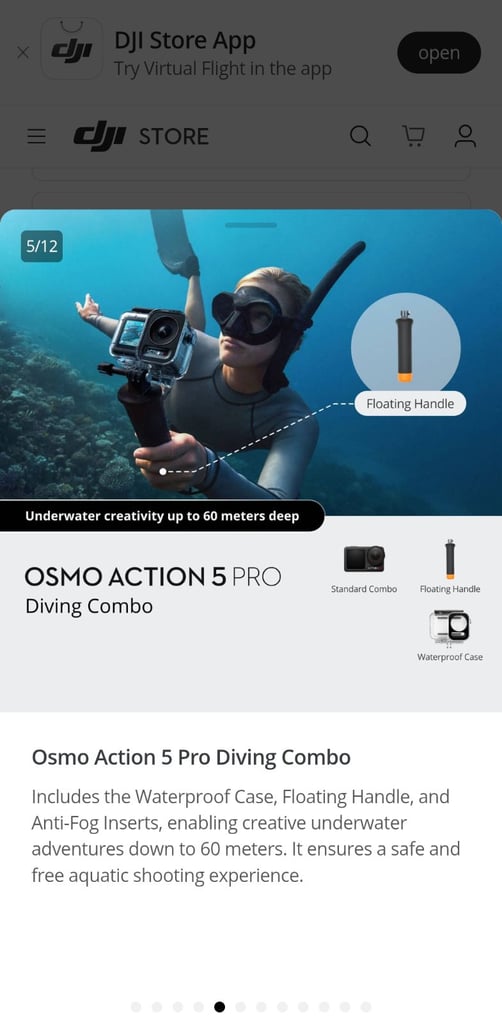 DJI Osmo Action 5 Pro with Diving Bundle and Care Package