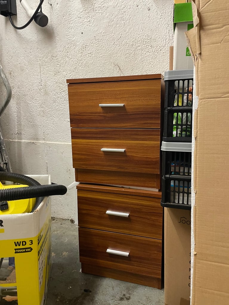 Dark woood teak bedside tables 
