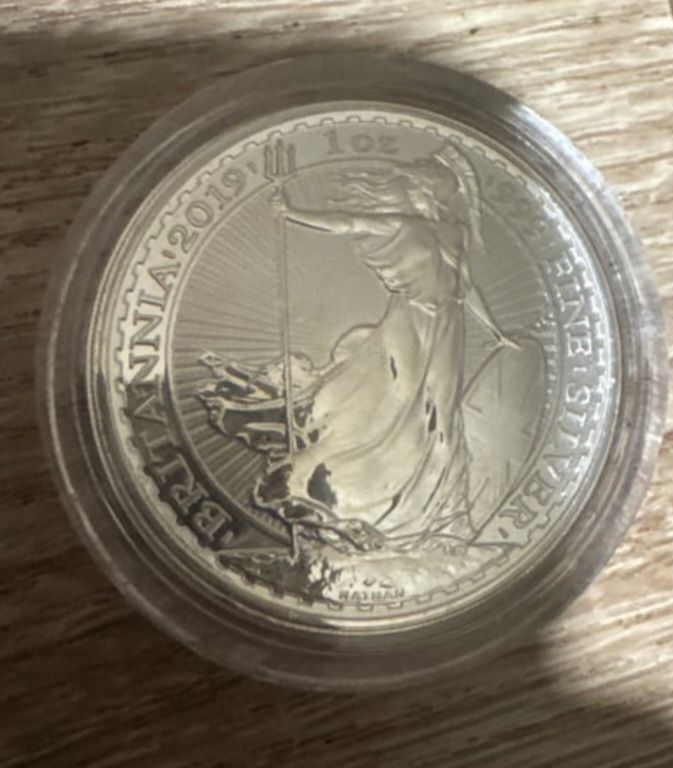 image for Britannica silver Troy 1 ounce coin 2019 