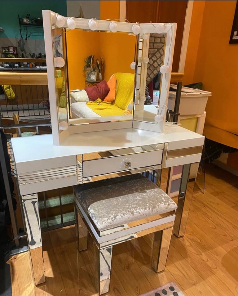 Makeup Table and Mirror