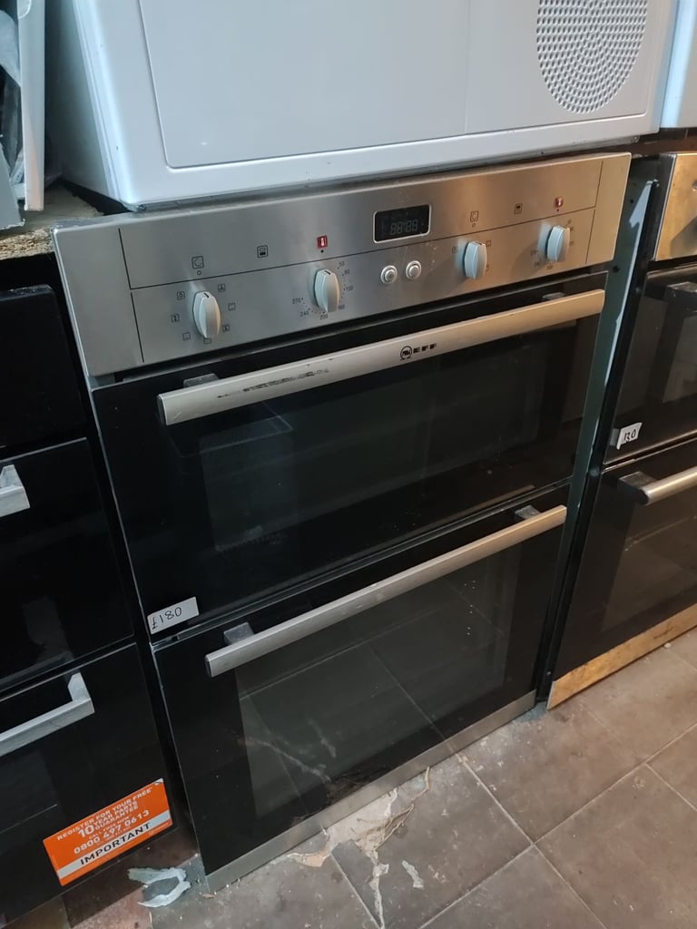 image for ➡️*REDUCED*⬅️ STAINLESS STEEL NEFF BUILT IN FAN ASSISTED ELECTRIC DOUBLE OVEN NOW £160!