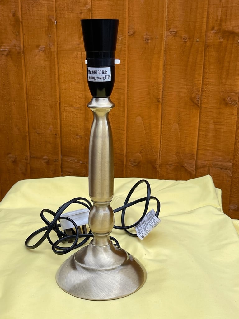image for Brass  effect metal table lamp