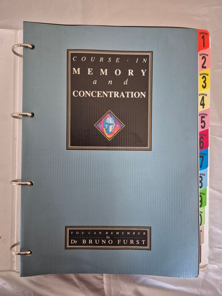 “You can remember”. A home study course in Memory and Concentration by Dr Bruno Furst.