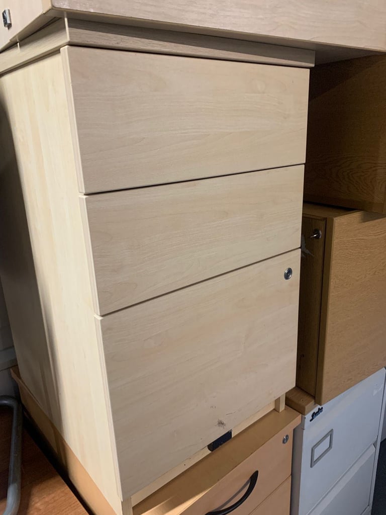 3 drawers under desk cabinet in different colours