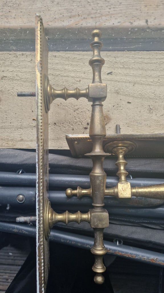 Brass antique door handles