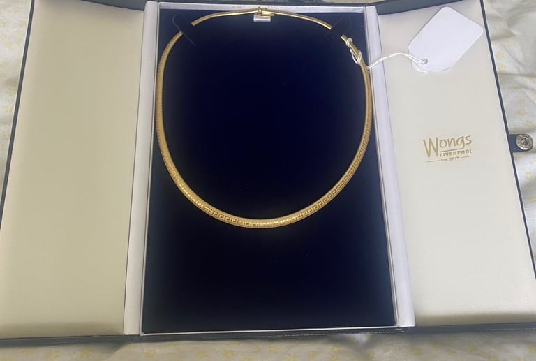 9ct gold Necklace and matching Bracelet 43.6g boxed 