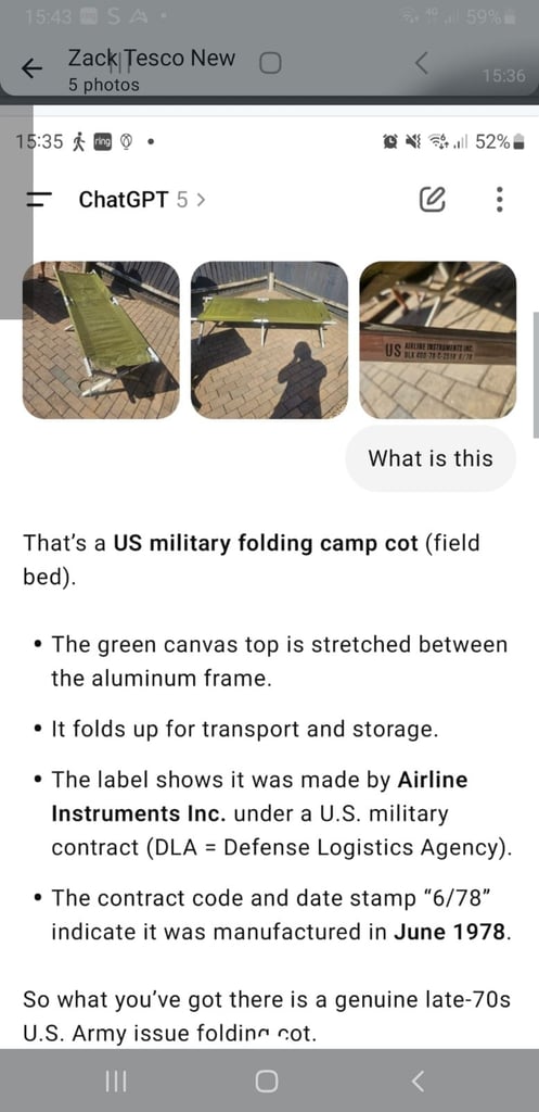 Campbed US Military 1970S