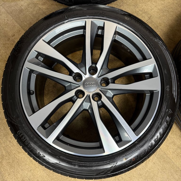 19'' GENUINE AUDI A6 C8 S LINE 5 DOUBLE SPOKE ALLOY WHEELS TYRES ALLOYS
