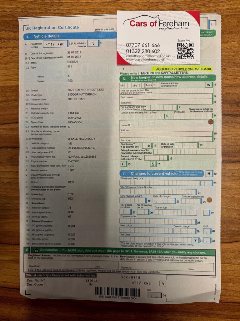 Nissan Qashqai 1.5 dCi N-Connecta Euro 6 5dr DIESEL MANUAL 2017/17