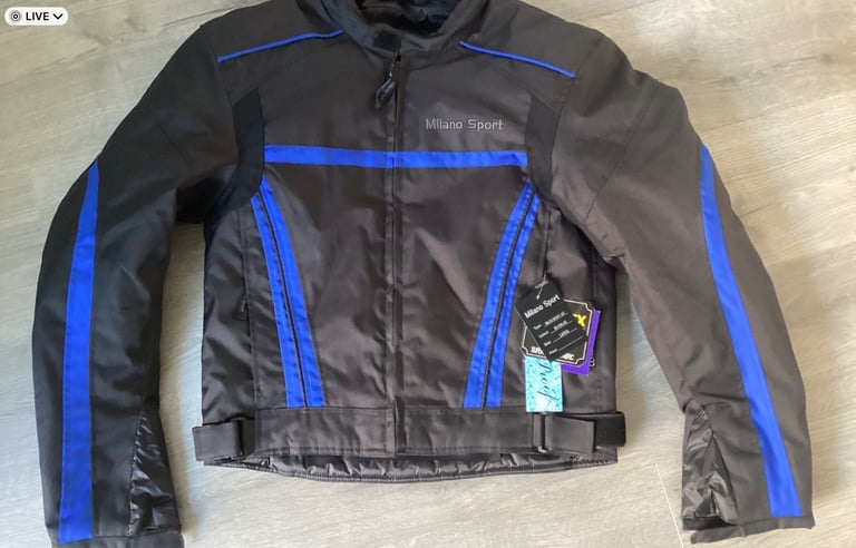Ladies Size Large, Milano Motorcycle Jacket.