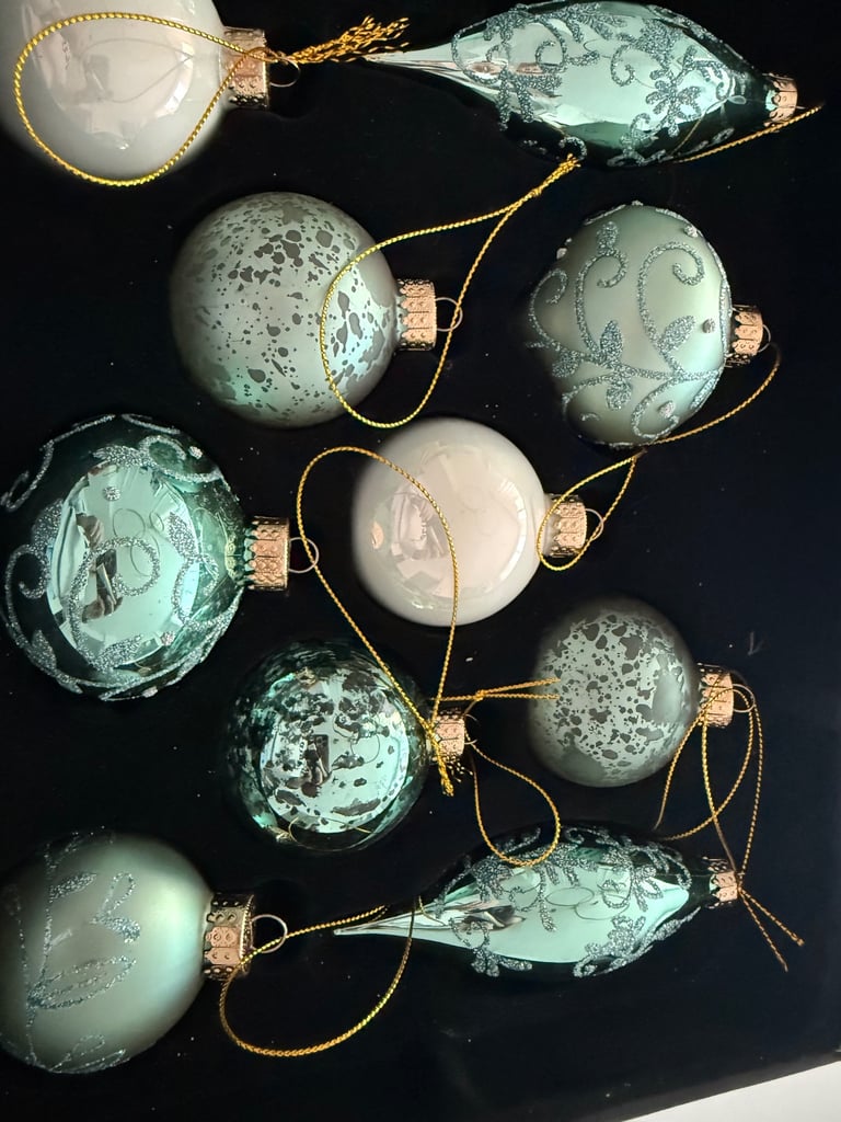 John lewis glass baubles x20