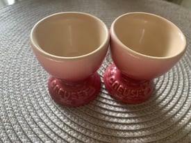 Le Creuset Stoneware Egg Cups, Set of 2, Rose. 