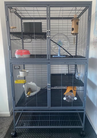 MidWest Deluxe Double Critter Nation Cage, L W x