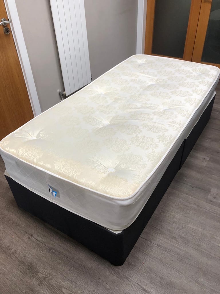 6ft Single Bed Base - Bamboo Sprung Mattress 