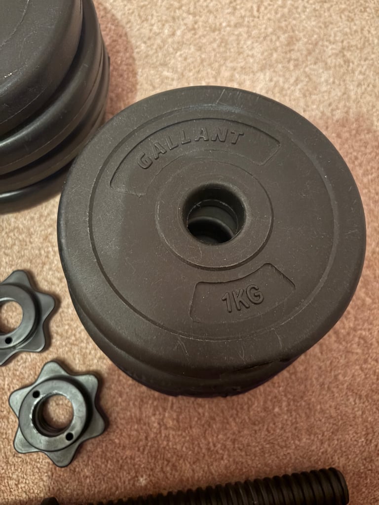 Set of adjustable weights/dumbells