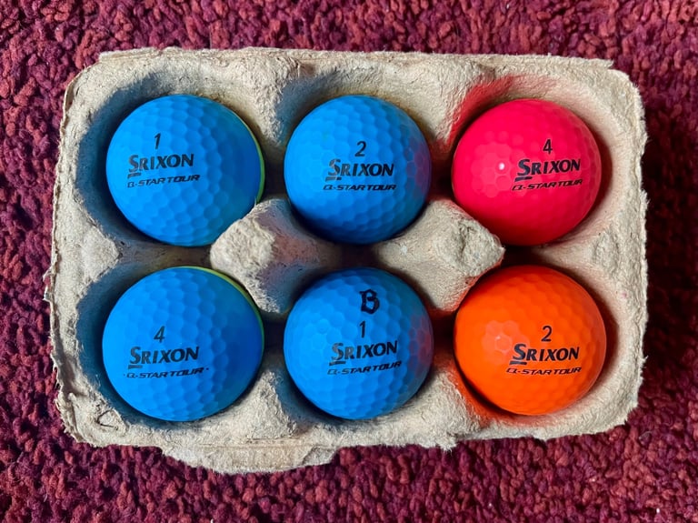 6 Srixon Q Star Tour divides  - Grade A  - Used golf balls