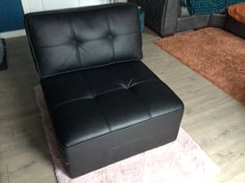 Leather futon chair