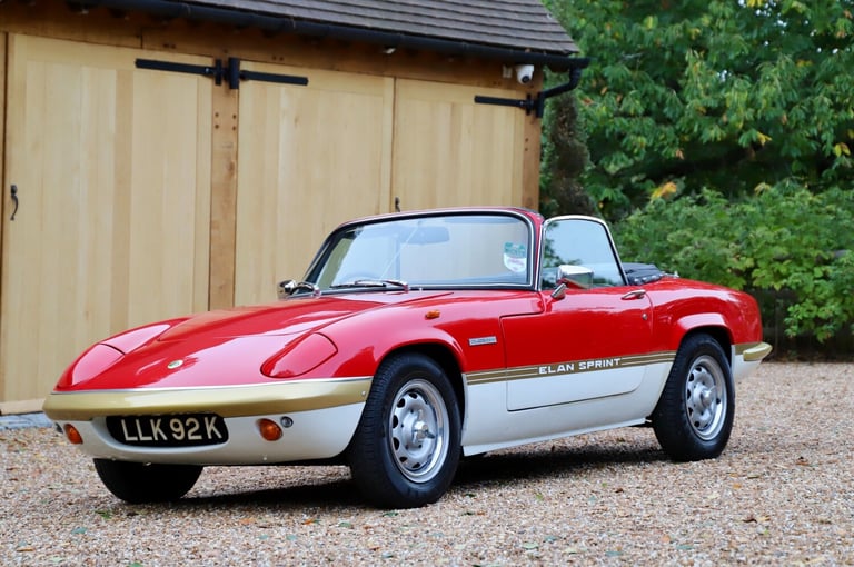 1972 Lotus Elan  Sprint DHC, 1972.  Stunning in glorious Team Lotus Gold-Leaf colours. Convertibl...