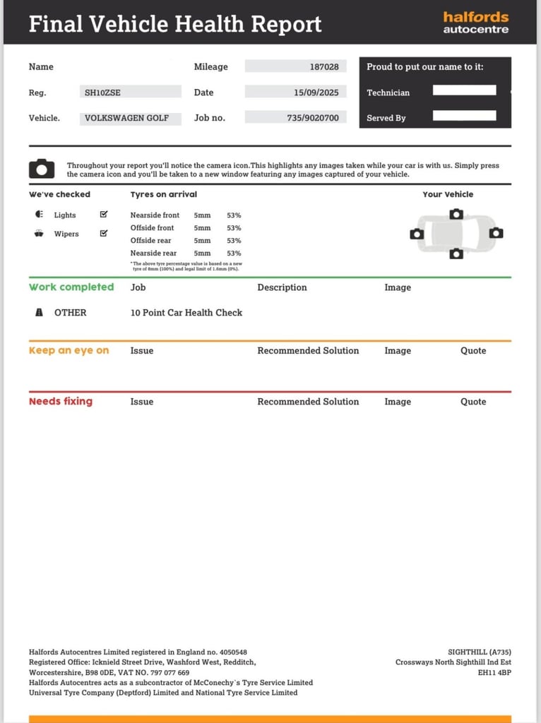 MOT March 2026, Apple car-play, £20 tax, Volkswagen, GOLF, Estate, 2010, Manual, 1598 (cc), 5 doors