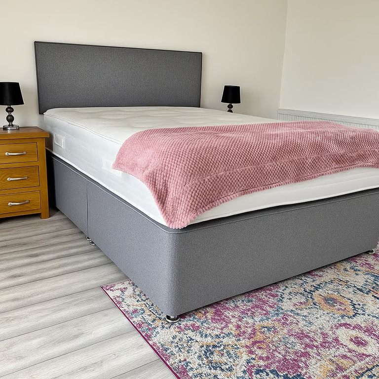 DIVAN 4FT Small Double Bed Base With Mattress & Storage Drawers - Limited Offer 20% OFF COD
