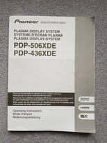Original Pioneer Plasma Screen System Manual
