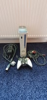 Xbox 360 with controller and cables