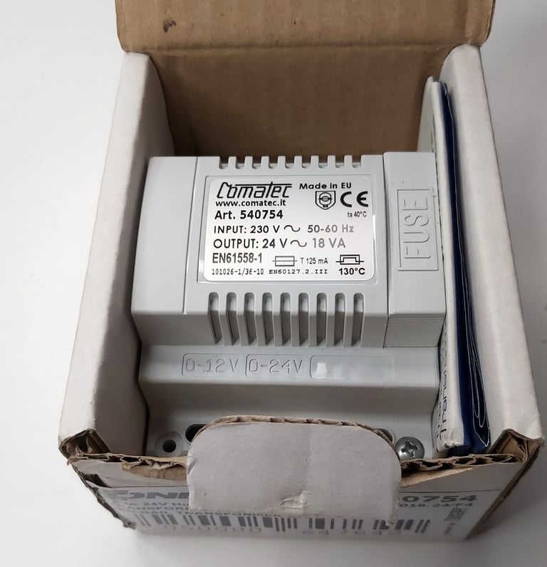 Comatec 18VA DIN Rail Transformer, 230V ac Primary, 24V ac Secondary