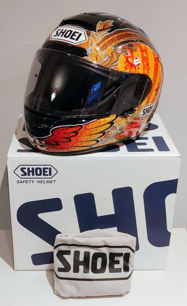 RARE #SHOEI X-SPIRIT 2 MOTORCYCLE HELMET - BEN BOSTRUM 'B-BOZ' - LARGE £300 #shoei #agv #hjc