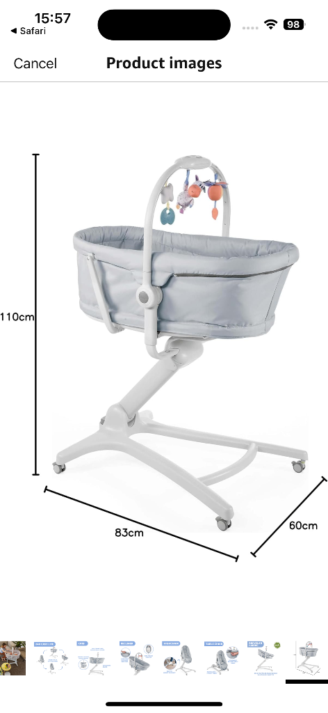 Chicco Baby Hug Crib (Birth - 3yrs)