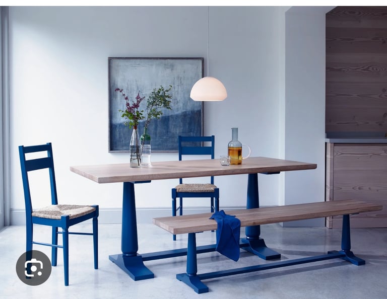 heals dining table, chairs, bench 