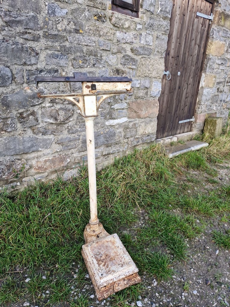 image for Antique, Vintage Weigh Scales, Cast Iron, Sack Scales or Bathroom Scales