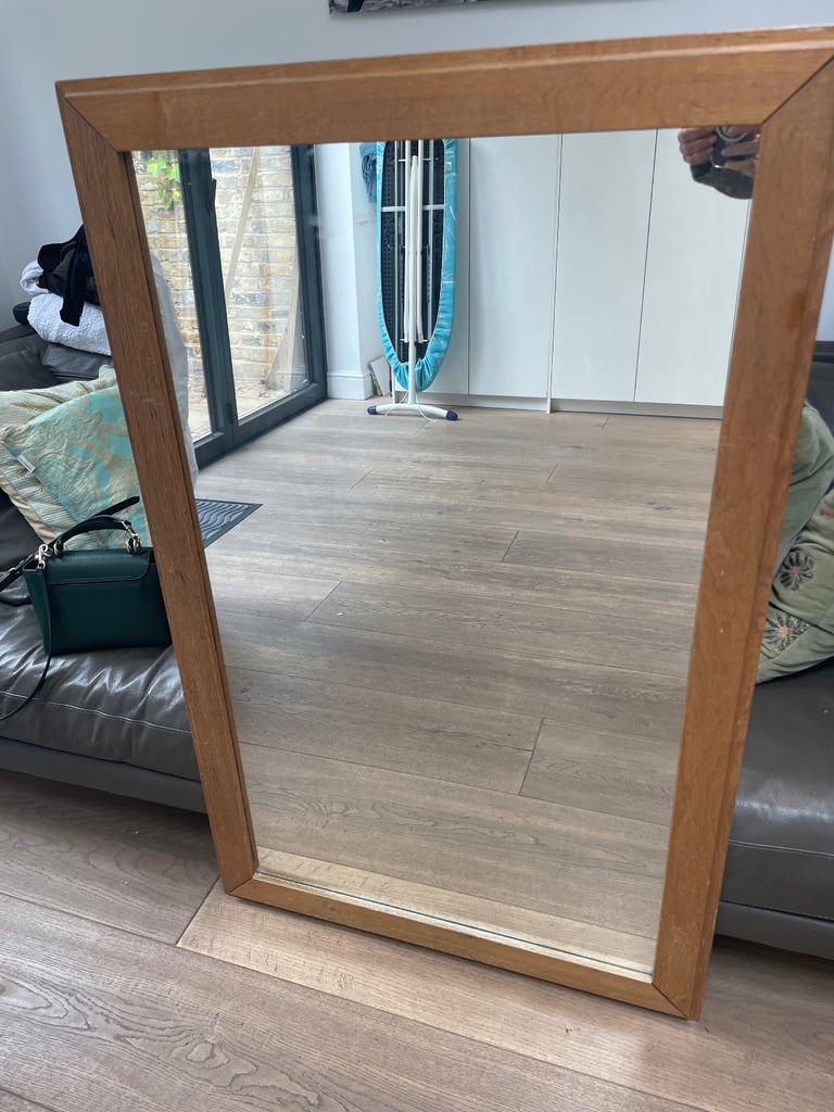 image for Large wooden framed mirror
