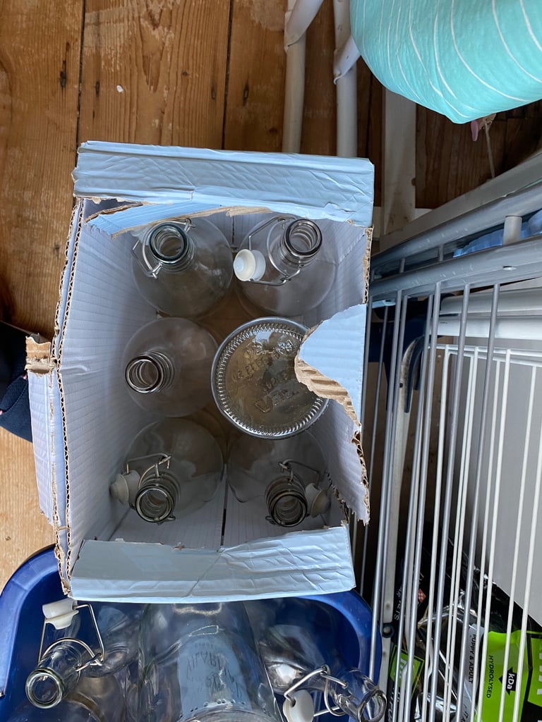 40 IKEA bottles with swing top stopper