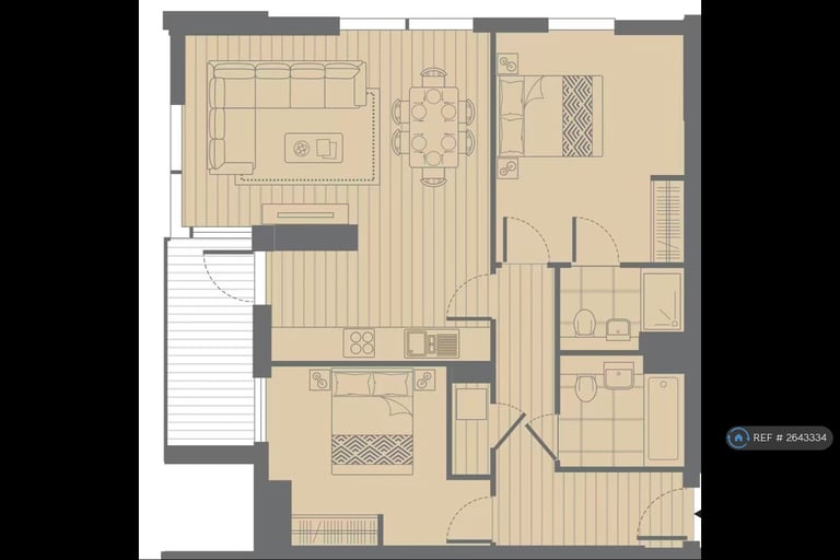 2 bedroom flat in Maine Tower, London, E14 (2 bed) (#2643334)