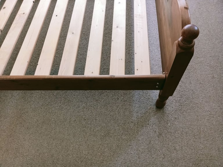 A Waxed Pine King Size Bed