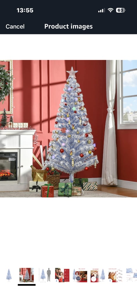 image for Homcom 6ft artificial fibre optic tree